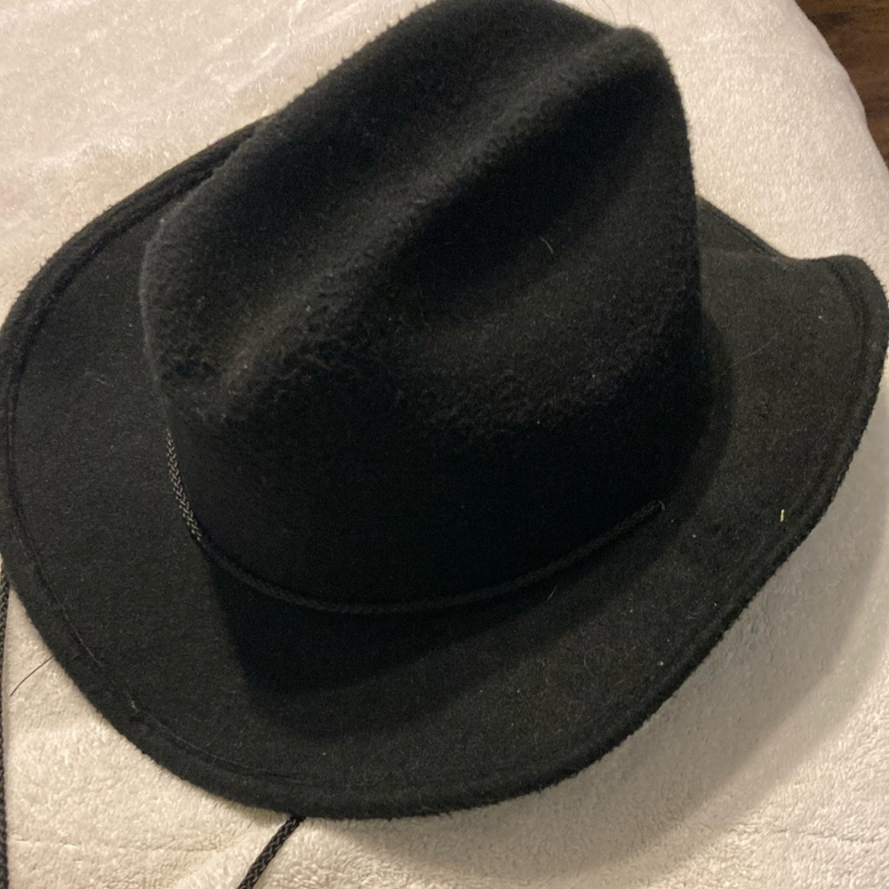 Kids Black Wool Hat